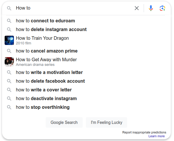 Google search query results: Offer a service that can help delete social media accounts, a marketplace for letter templates, …?